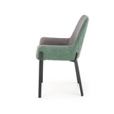 Eetkamerstoel - stof - 55x86x54 cm - groen zwart