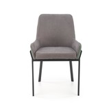 Eetkamerstoel - stof - 55x86x54 cm - groen zwart