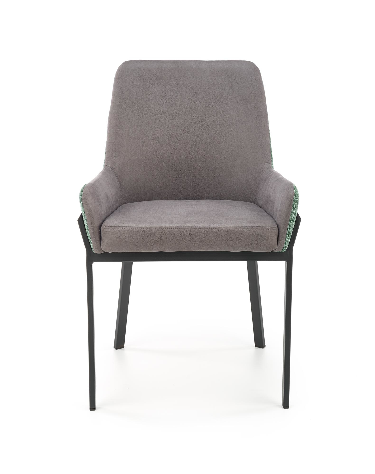 Eetkamerstoel - stof - 55x86x54 cm - groen zwart