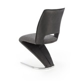 Eetkamerstoel - stof - 50x92x62 cm - grijs