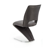 Eetkamerstoel - stof - 50x92x62 cm - grijs