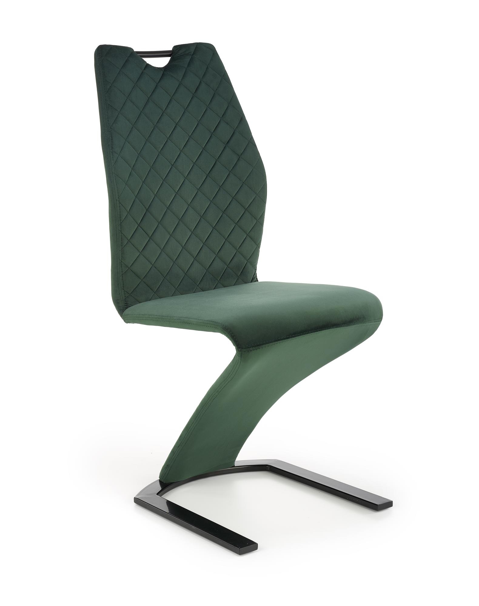 Eetkamerstoel - fluwelen stof - 46x102x61 cm - groen