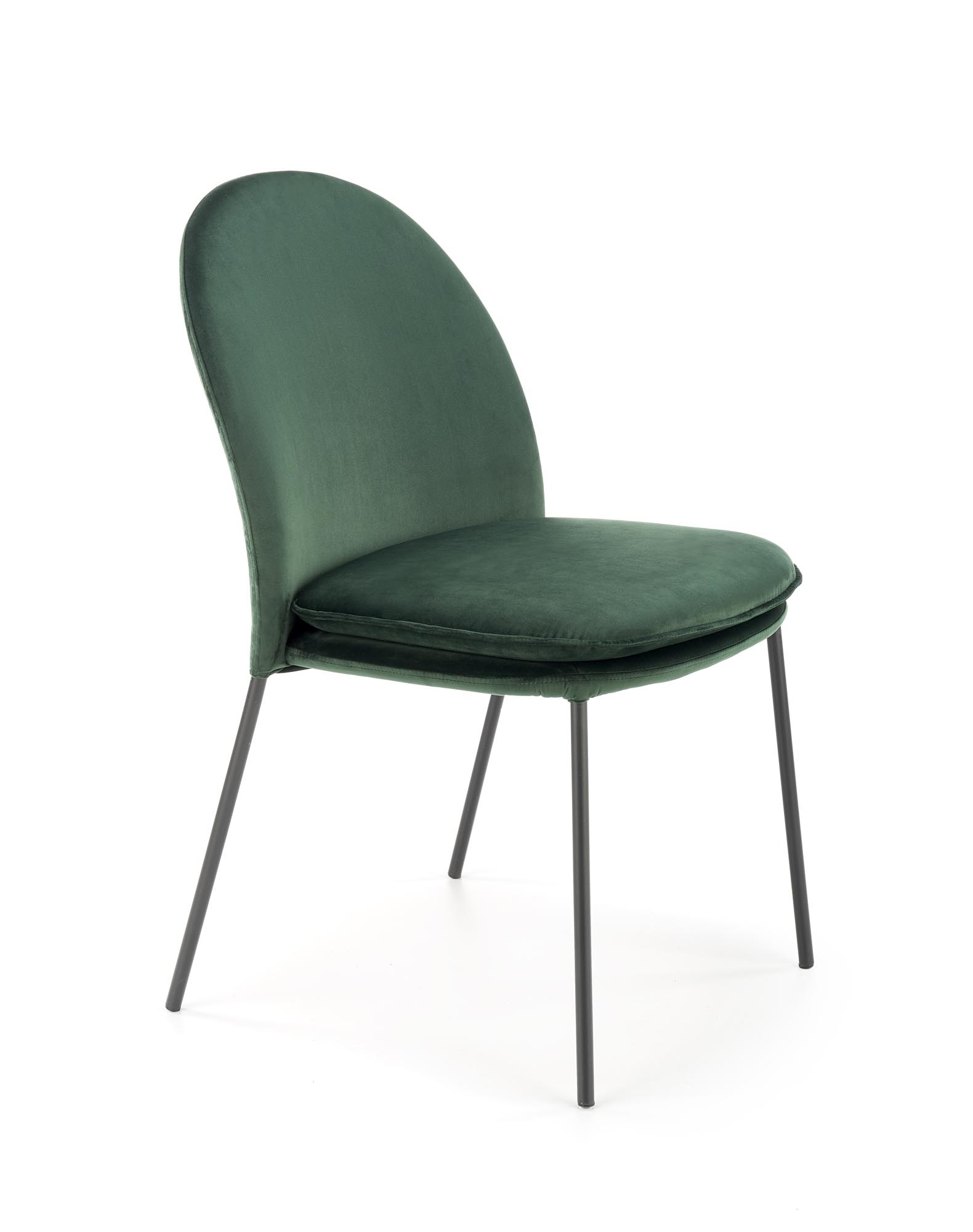 Eetkamerstoel - fluwelen stof - 50x84x58 cm - groen