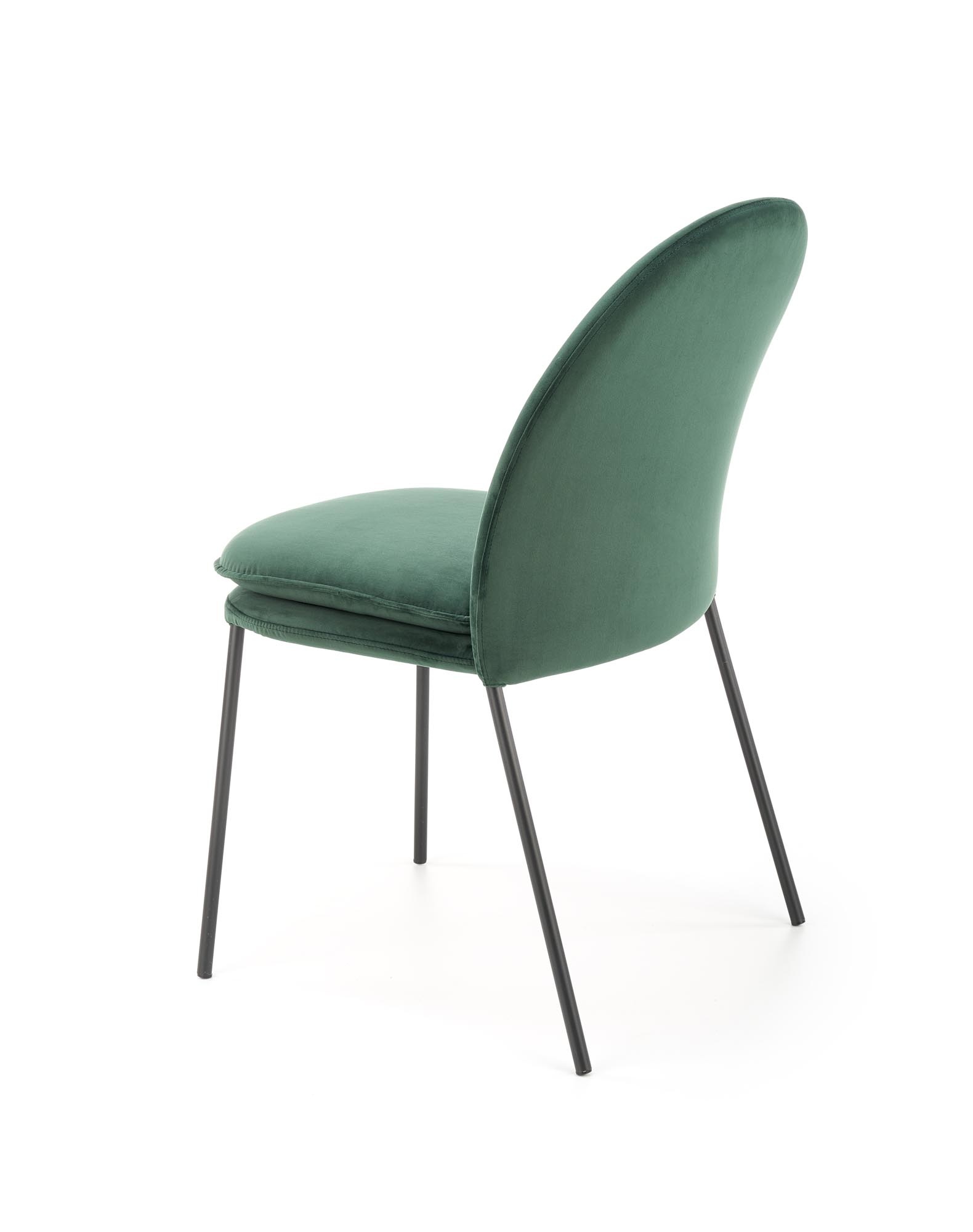 Eetkamerstoel - fluwelen stof - 50x84x58 cm - groen
