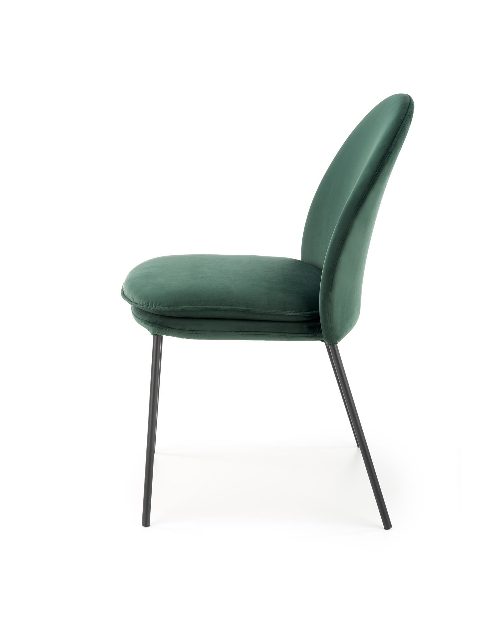 Eetkamerstoel - fluwelen stof - 50x84x58 cm - groen