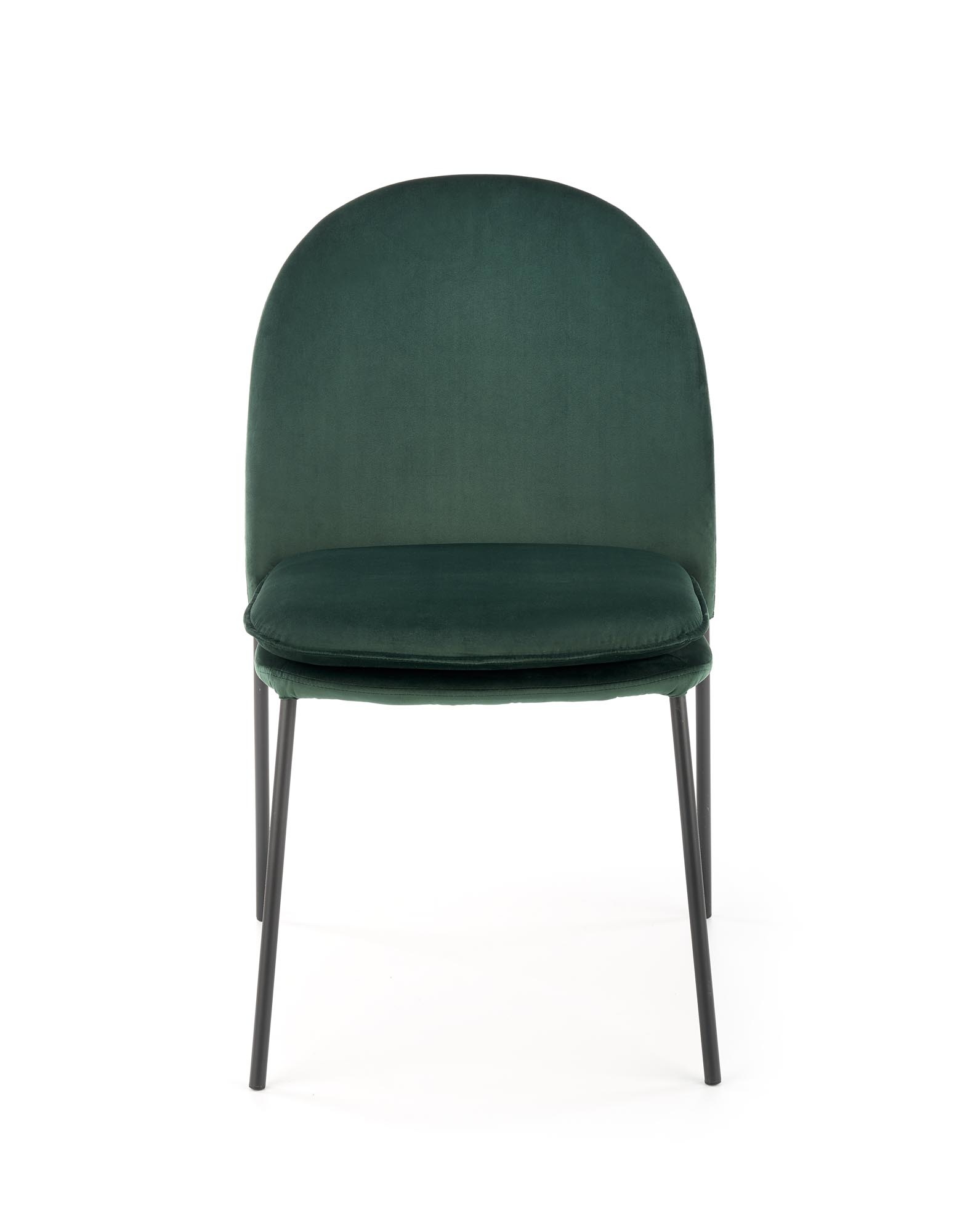 Eetkamerstoel - fluwelen stof - 50x84x58 cm - groen