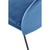 Eetkamerstoel - fluwelen stof - 50x84x58 cm - blauw
