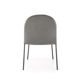 Eetkamerstoel - fluwelen stof - 50x84x58 cm - grijs