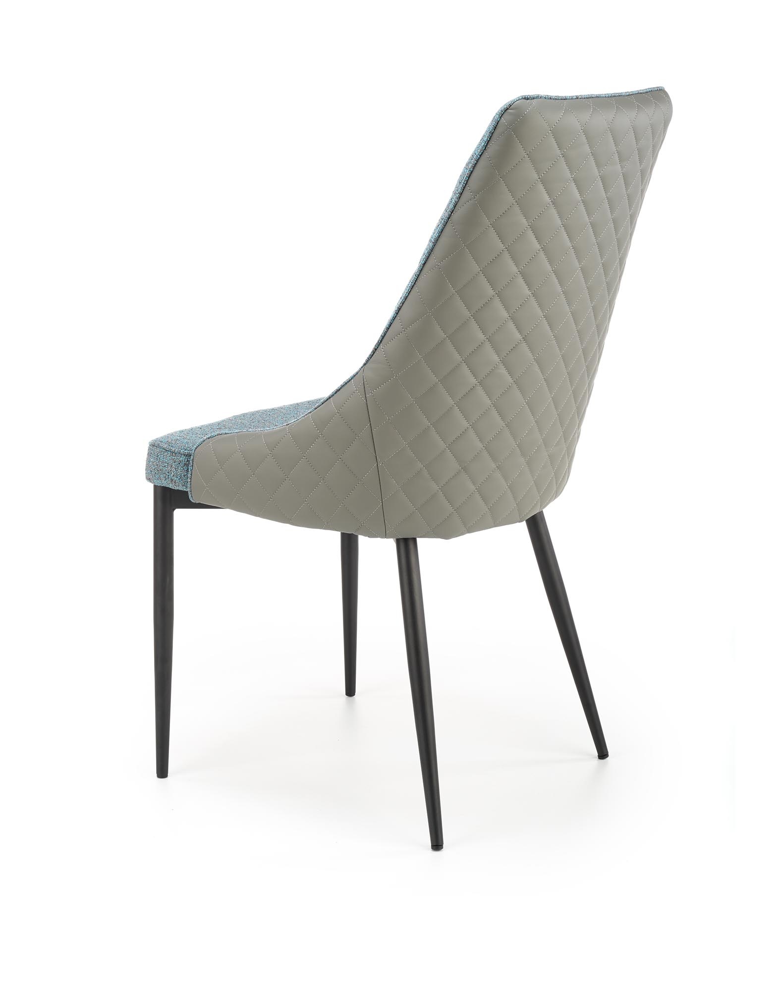 Eetkamerstoel - stof - 50x95x54 cm - blauw grijs