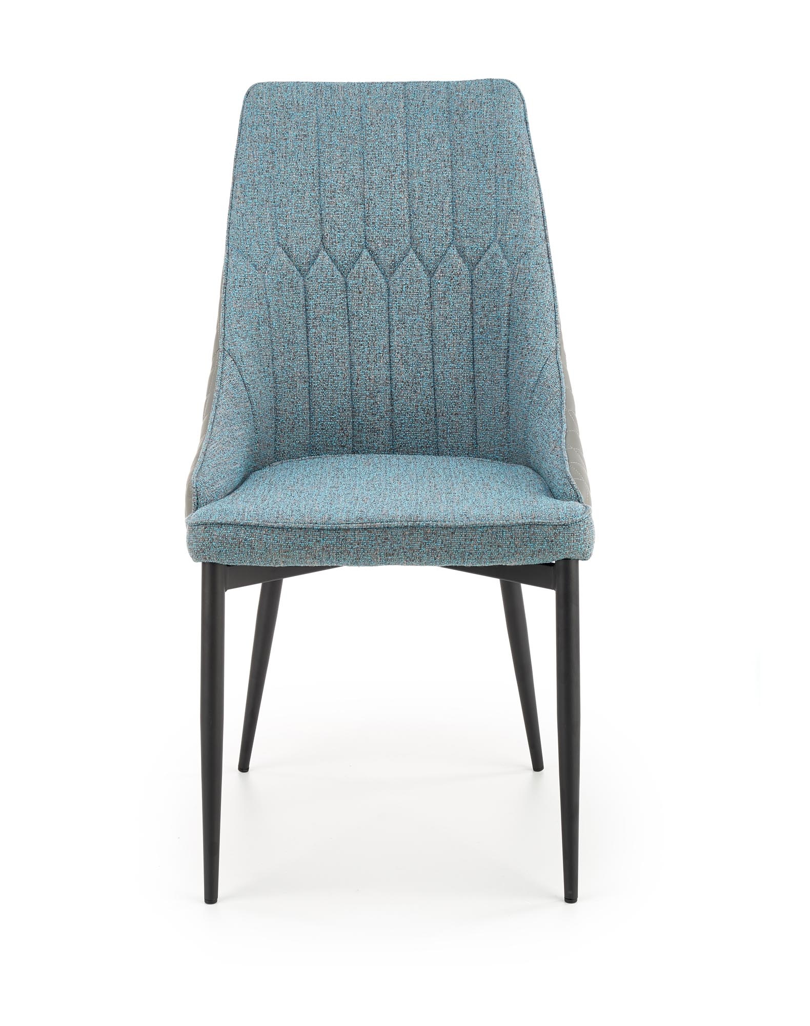 Eetkamerstoel - stof - 50x95x54 cm - blauw grijs