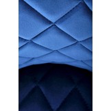 Eetkamerstoel - fluwelen stof - 44x85x58 cm  - blauw