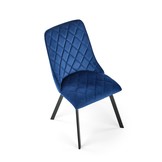 Eetkamerstoel - fluwelen stof - 44x85x58 cm  - blauw