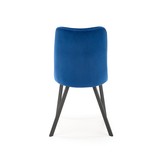 Eetkamerstoel - fluwelen stof - 44x85x58 cm  - blauw