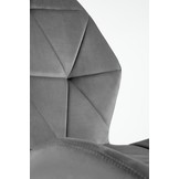 Eetkamerstoel - fluwelen stof - 48x86x53 cm - grijs