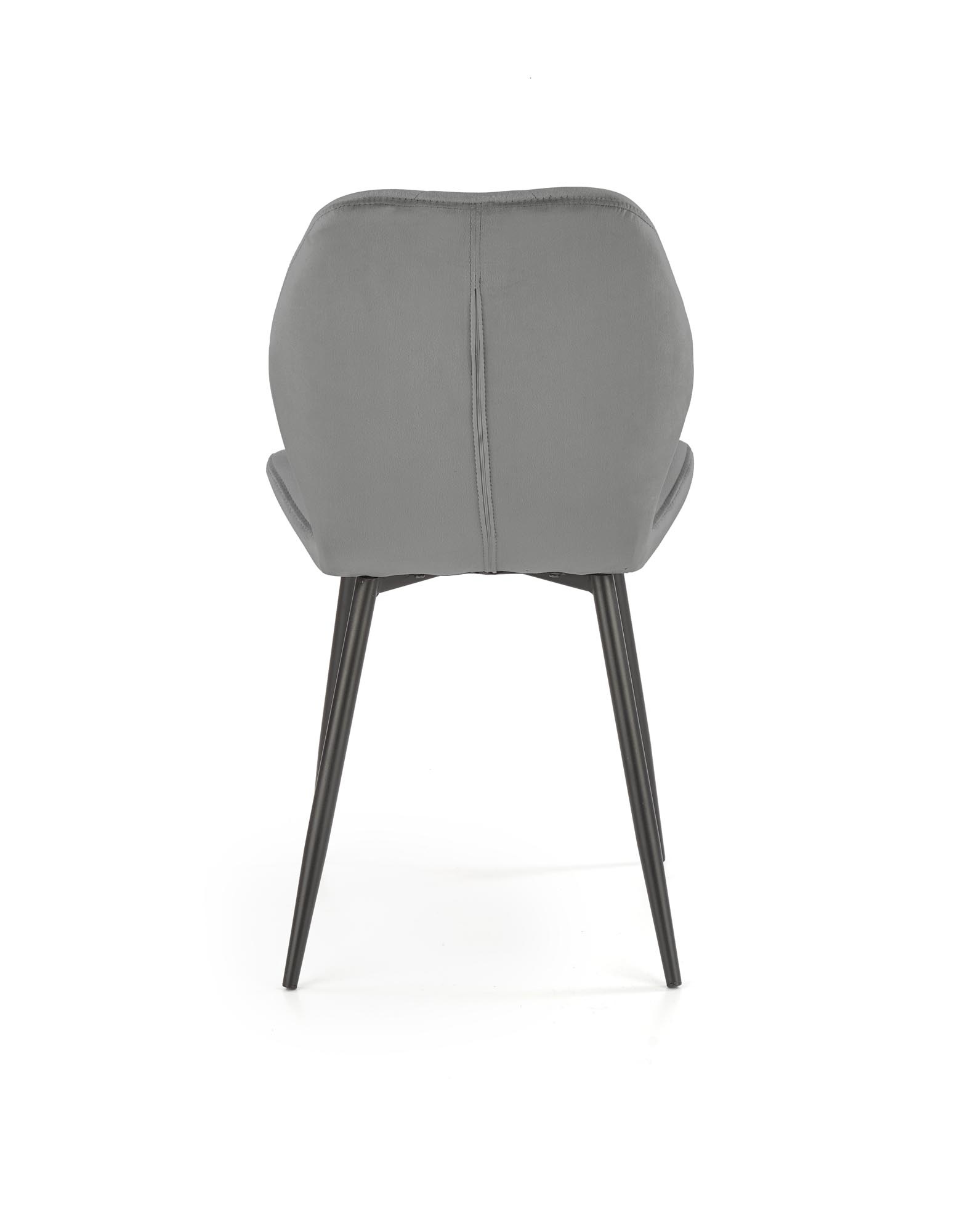 Eetkamerstoel - fluwelen stof - 48x86x53 cm - grijs