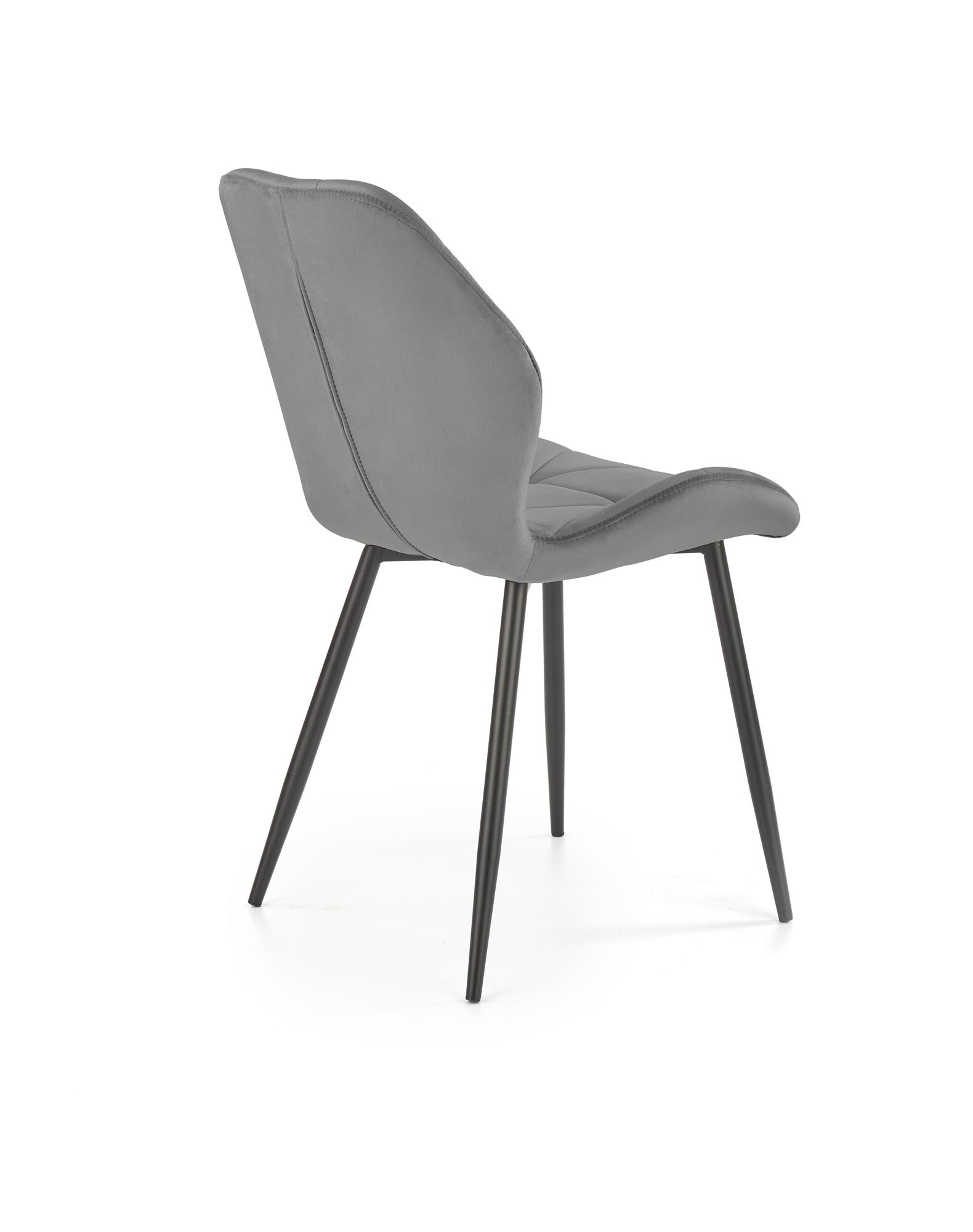 Eetkamerstoel - fluwelen stof - 48x86x53 cm - grijs