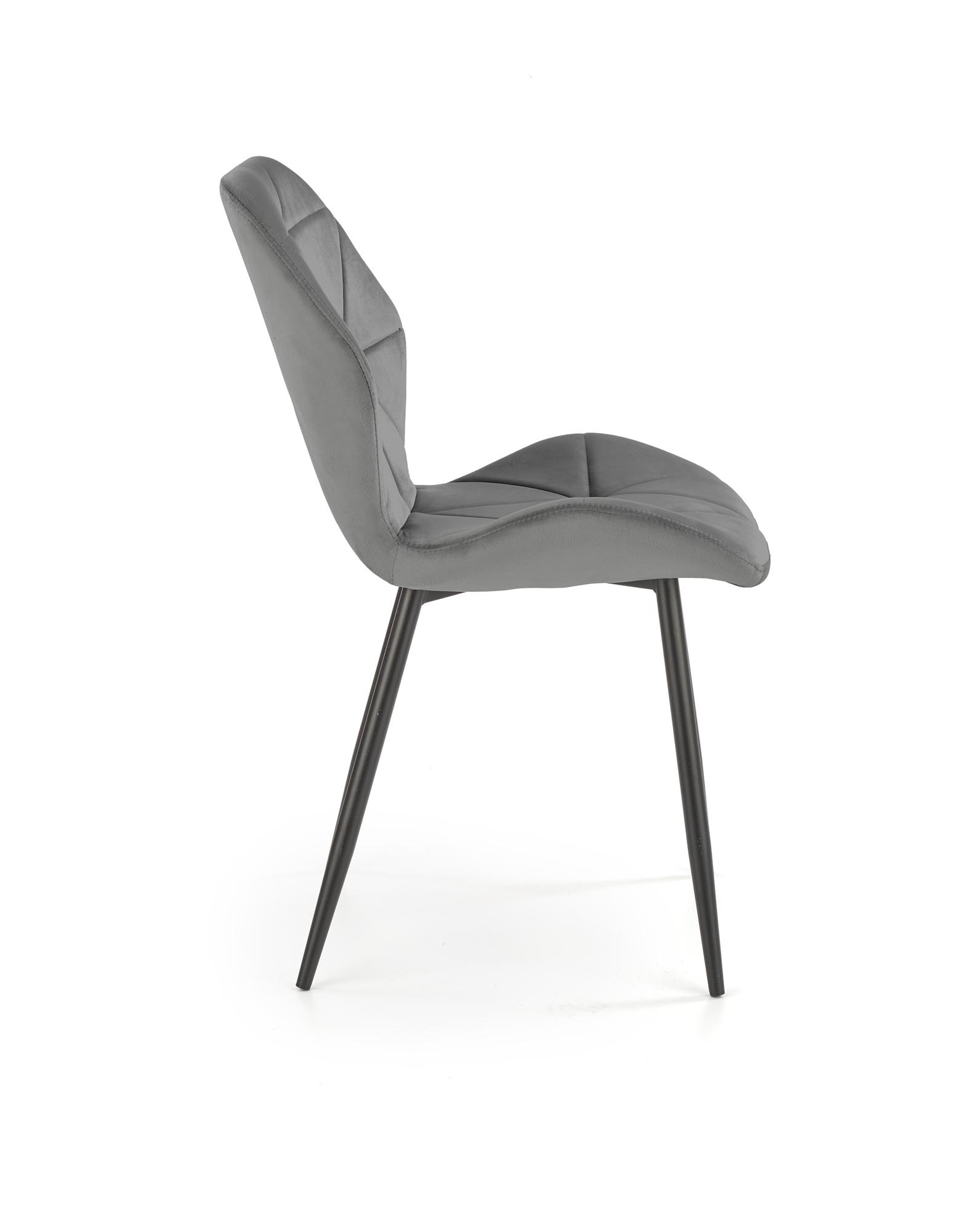 Eetkamerstoel - fluwelen stof - 48x86x53 cm - grijs