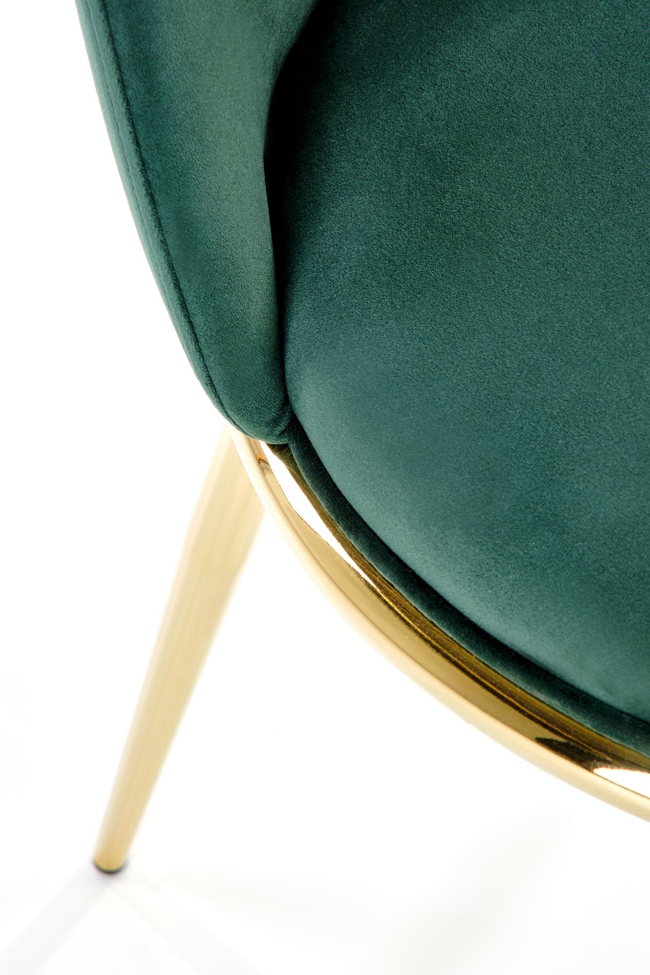 Eetkamerstoel - fluwelen stof - 49x84x46 cm - groen