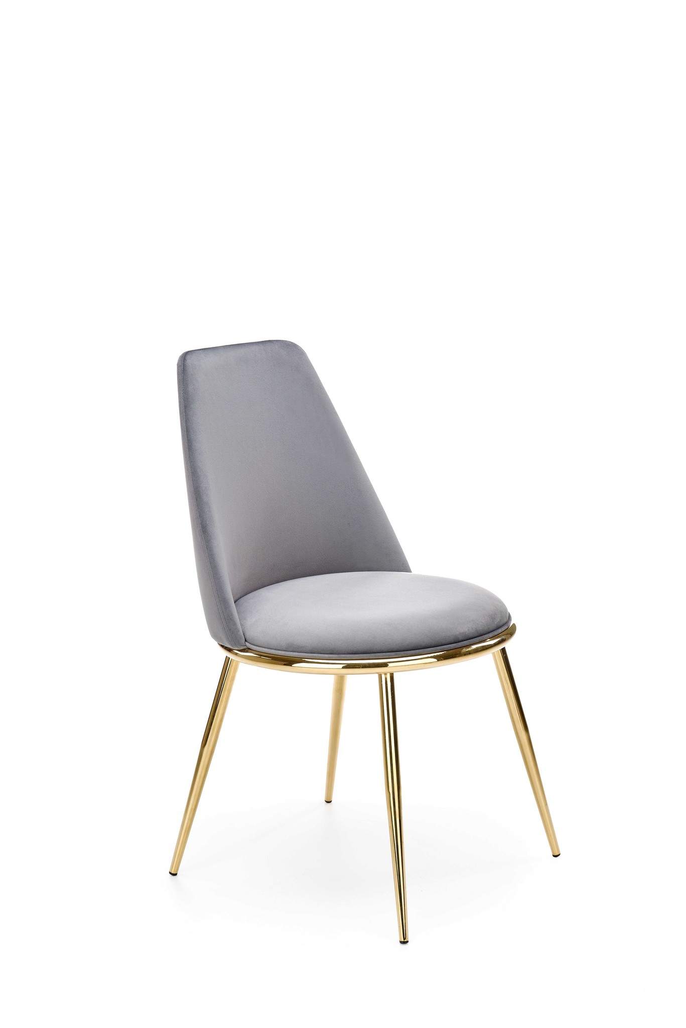 Eetkamerstoel - fluwelen stof - 49x84x46 cm - grijs