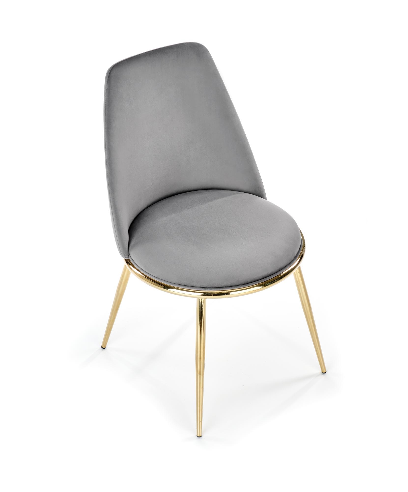 Eetkamerstoel - fluwelen stof - 49x84x46 cm - grijs