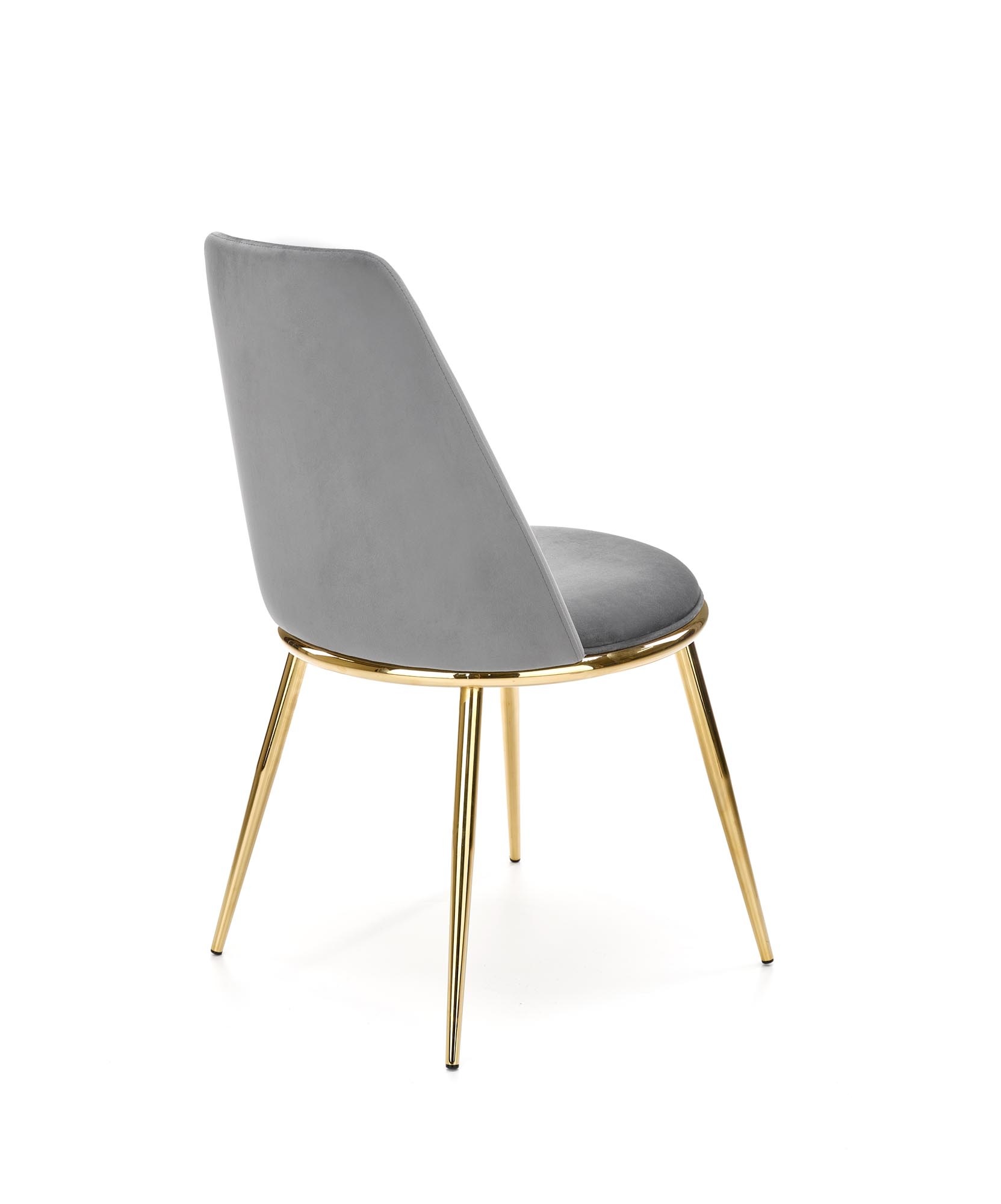 Eetkamerstoel - fluwelen stof - 49x84x46 cm - grijs
