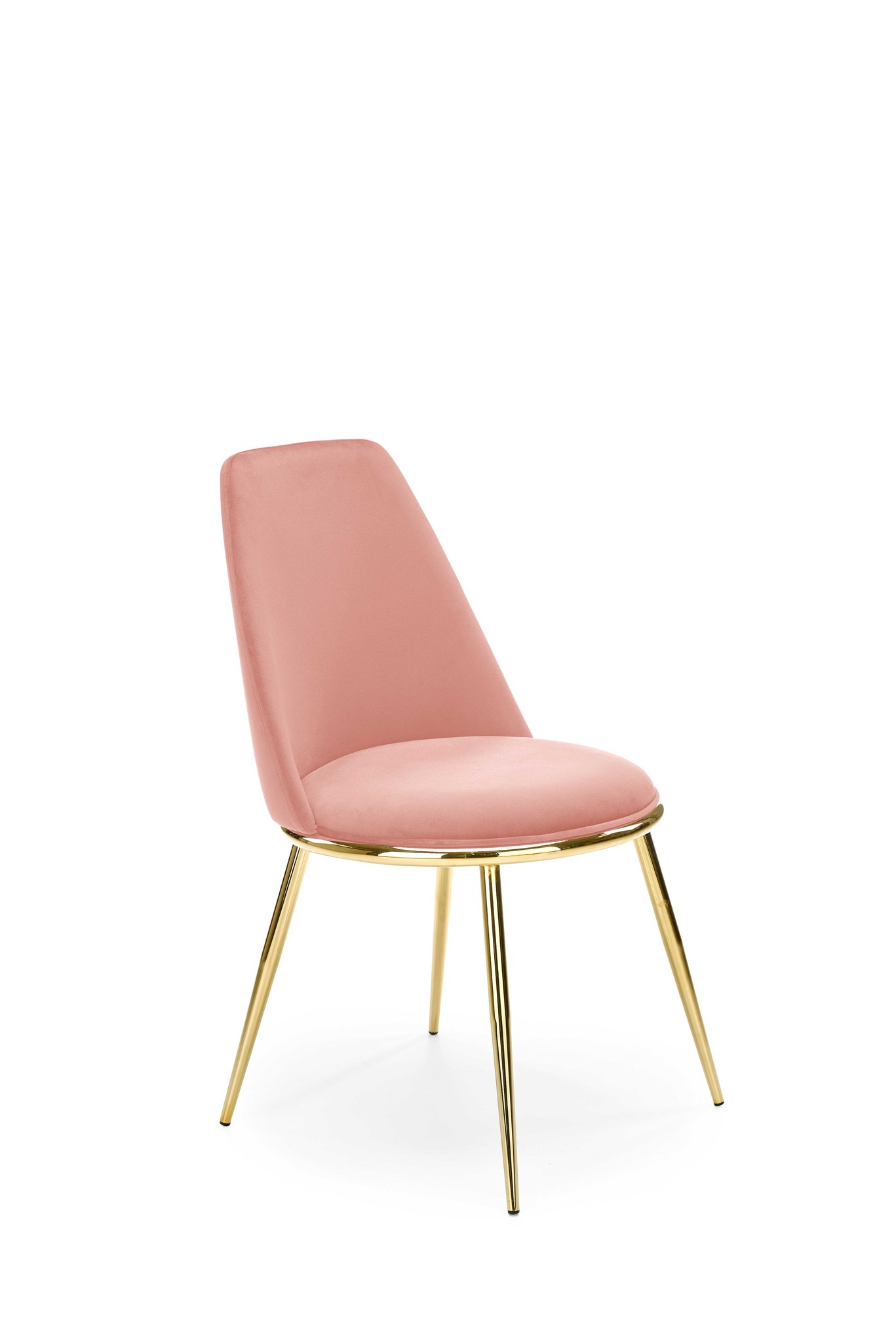 Eetkamerstoel - fluwelen stof - 49x84x46 cm - roze