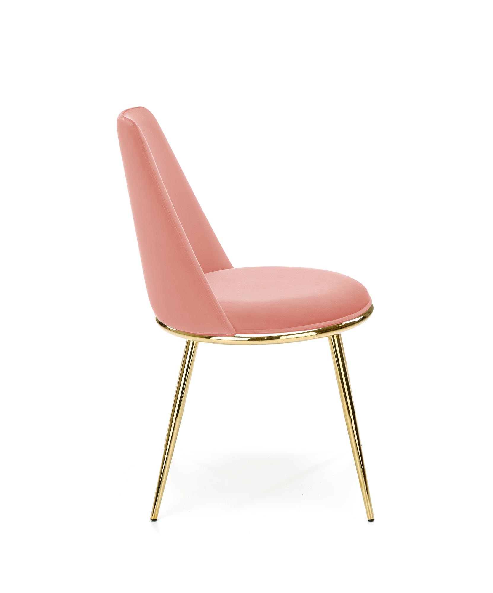 Eetkamerstoel - fluwelen stof - 49x84x46 cm - roze