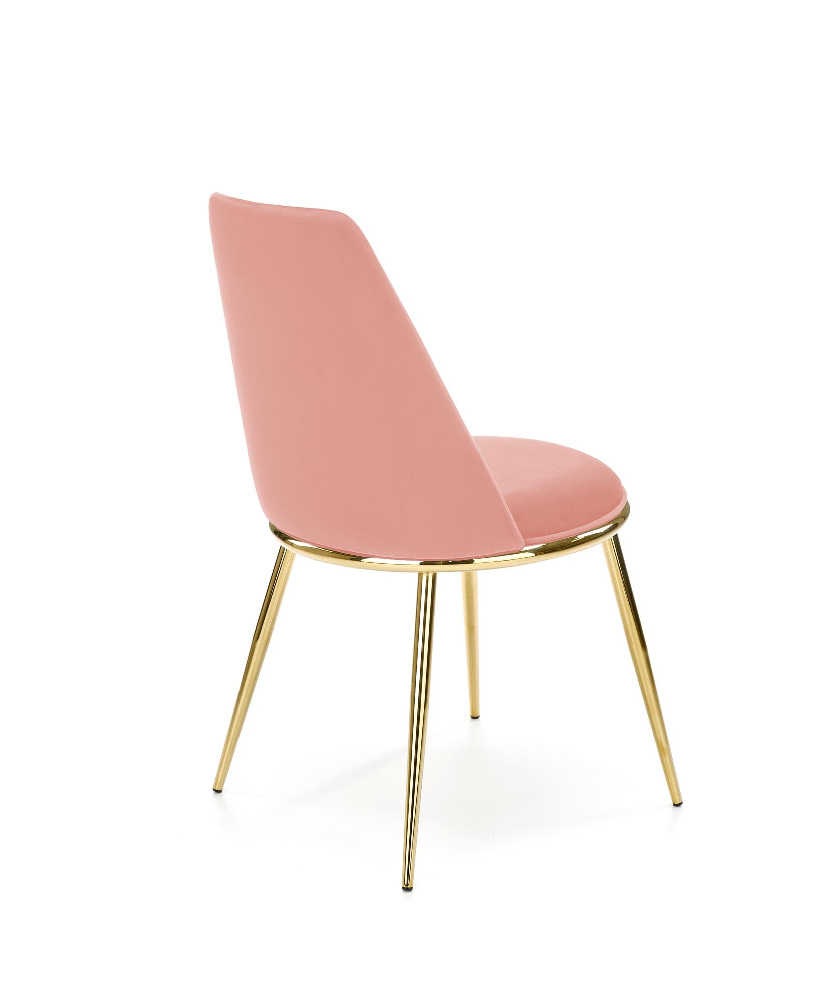 Eetkamerstoel - fluwelen stof - 49x84x46 cm - roze