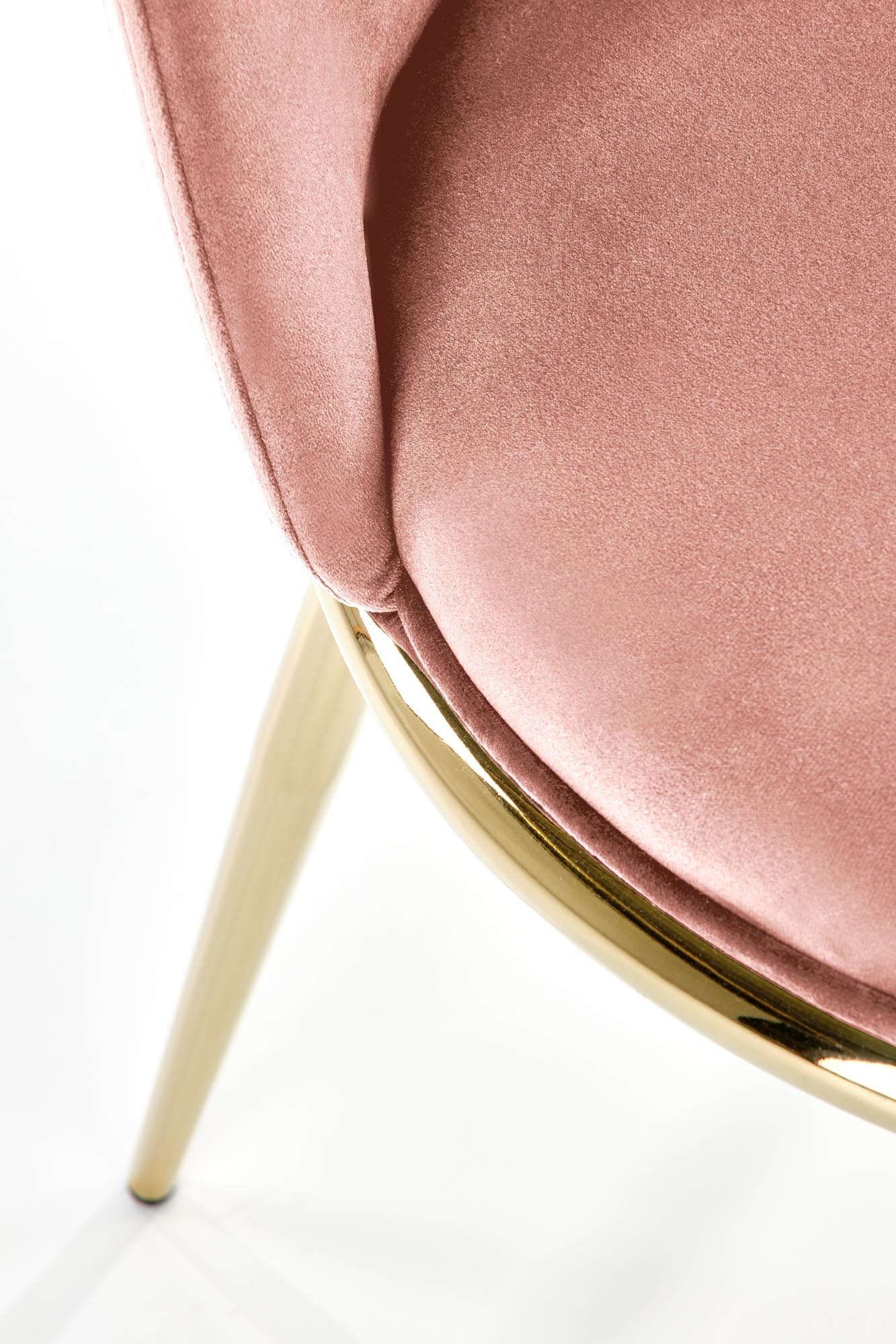 Eetkamerstoel - fluwelen stof - 49x84x46 cm - roze