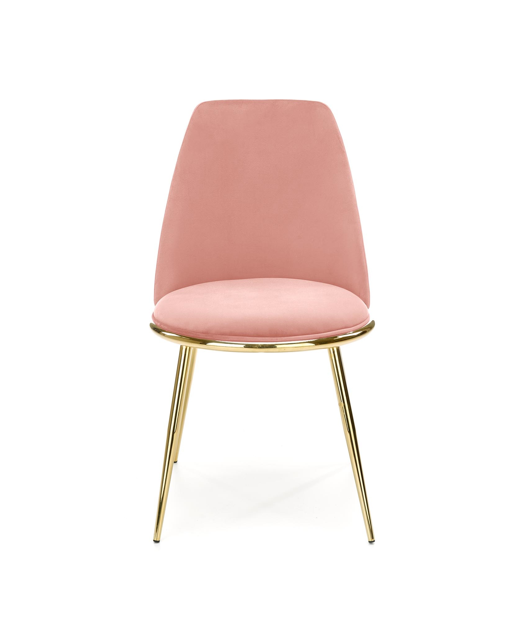 Eetkamerstoel - fluwelen stof - 49x84x46 cm - roze