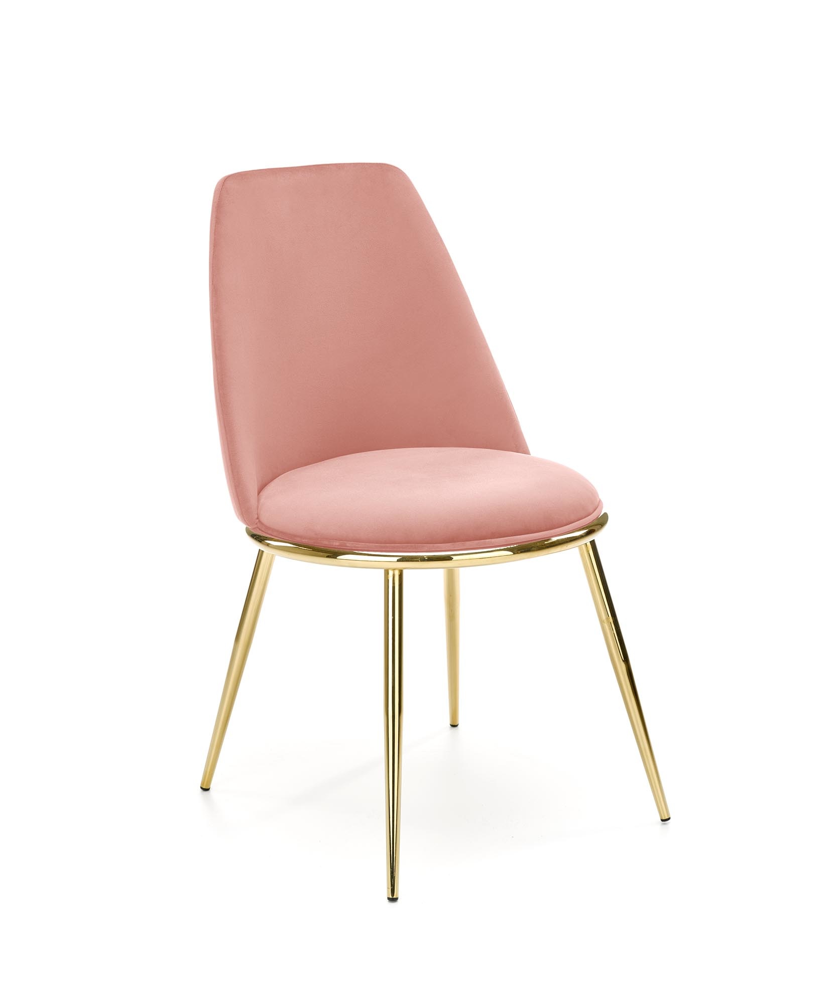 Eetkamerstoel - fluwelen stof - 49x84x46 cm - roze
