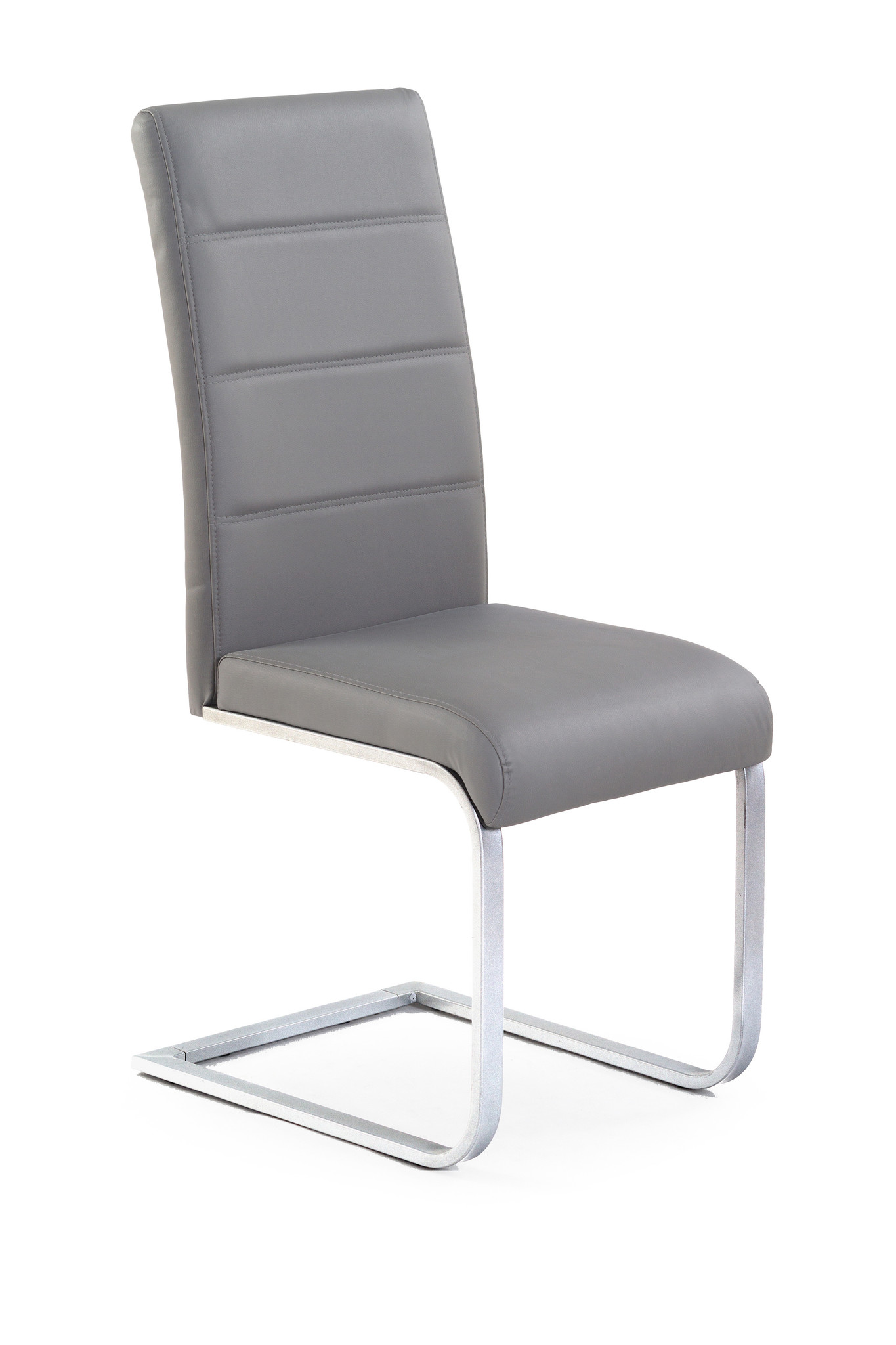 Eetkamerstoel - eco leer - 42x100x56 cm - grijs