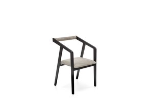 AZUL - eetkamerstoel - fluweel stof - beukenhout - grijs