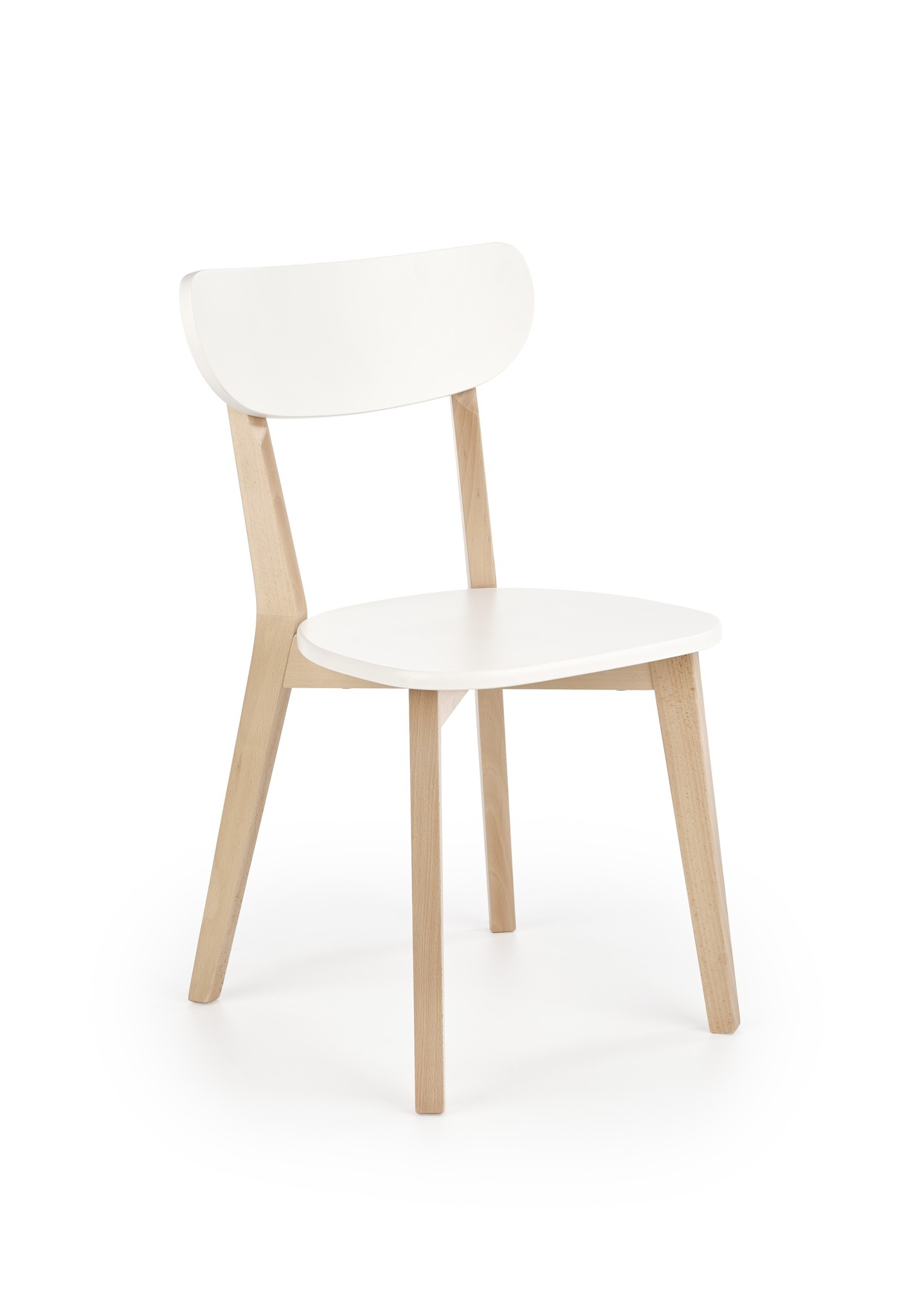 BUGGI - eetkamerstoel - hout - 45x81x50 cm - wit