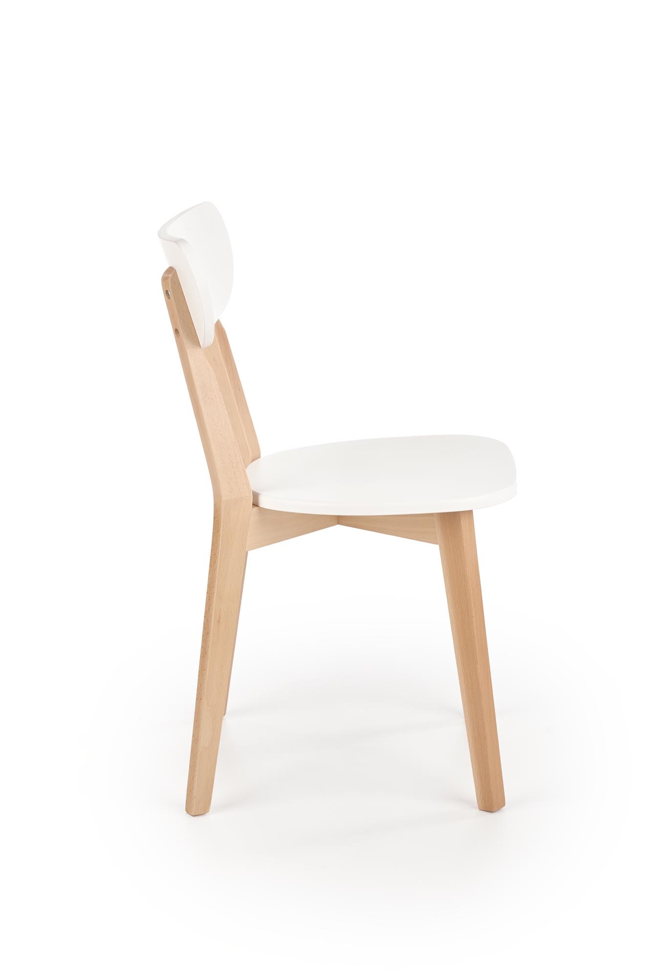 BUGGI - eetkamerstoel - hout - 45x81x50 cm - wit