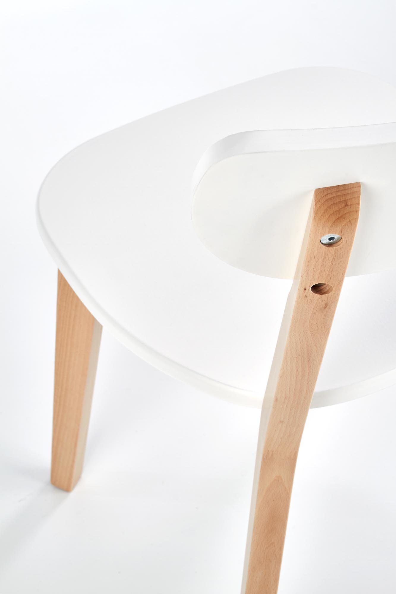 BUGGI - eetkamerstoel - hout - 45x81x50 cm - wit