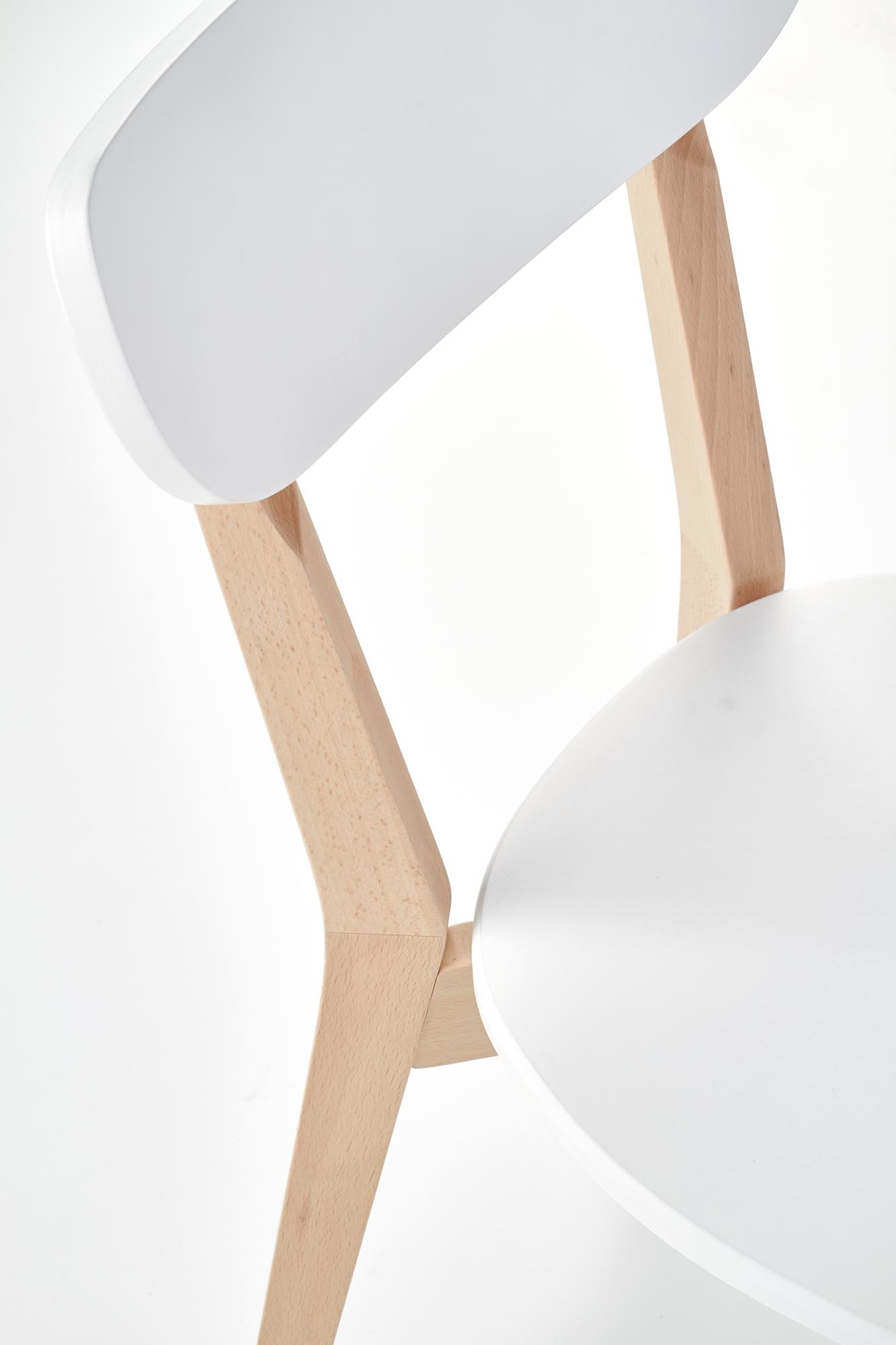 BUGGI - eetkamerstoel - hout - 45x81x50 cm - wit
