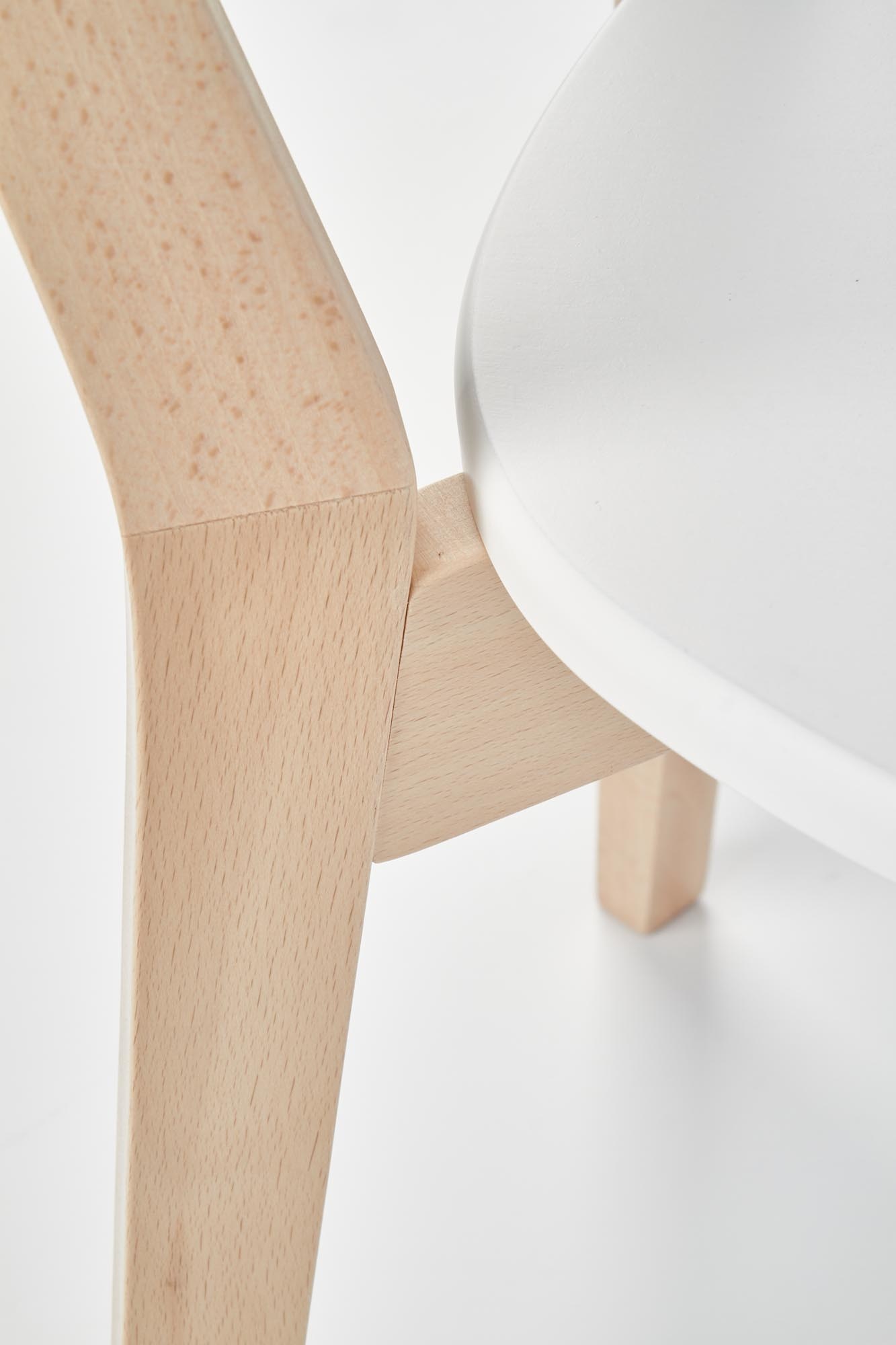BUGGI - eetkamerstoel - hout - 45x81x50 cm - wit