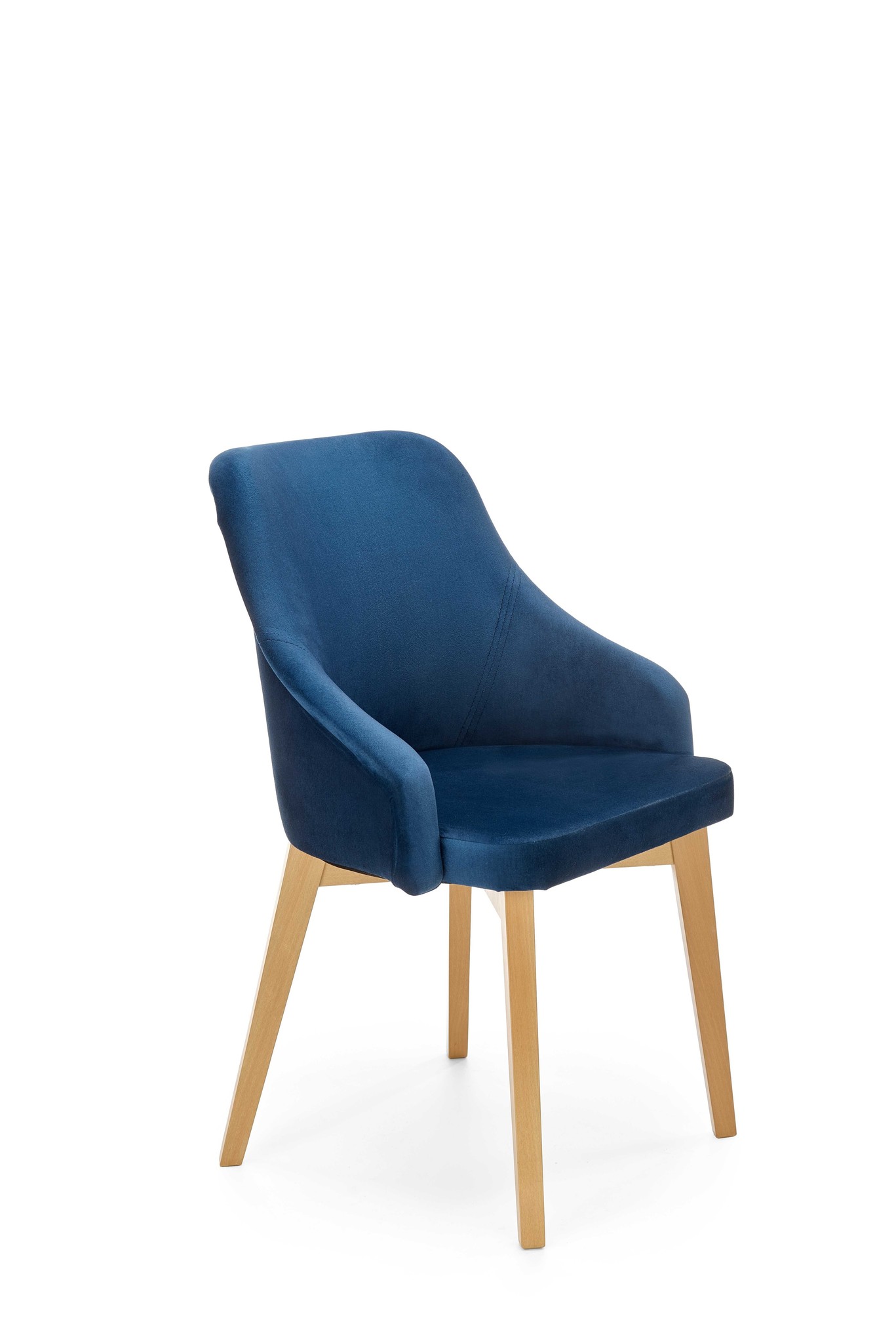 TOLEDO - eetkamerstoel - beukenhout - fluweel - marineblauw