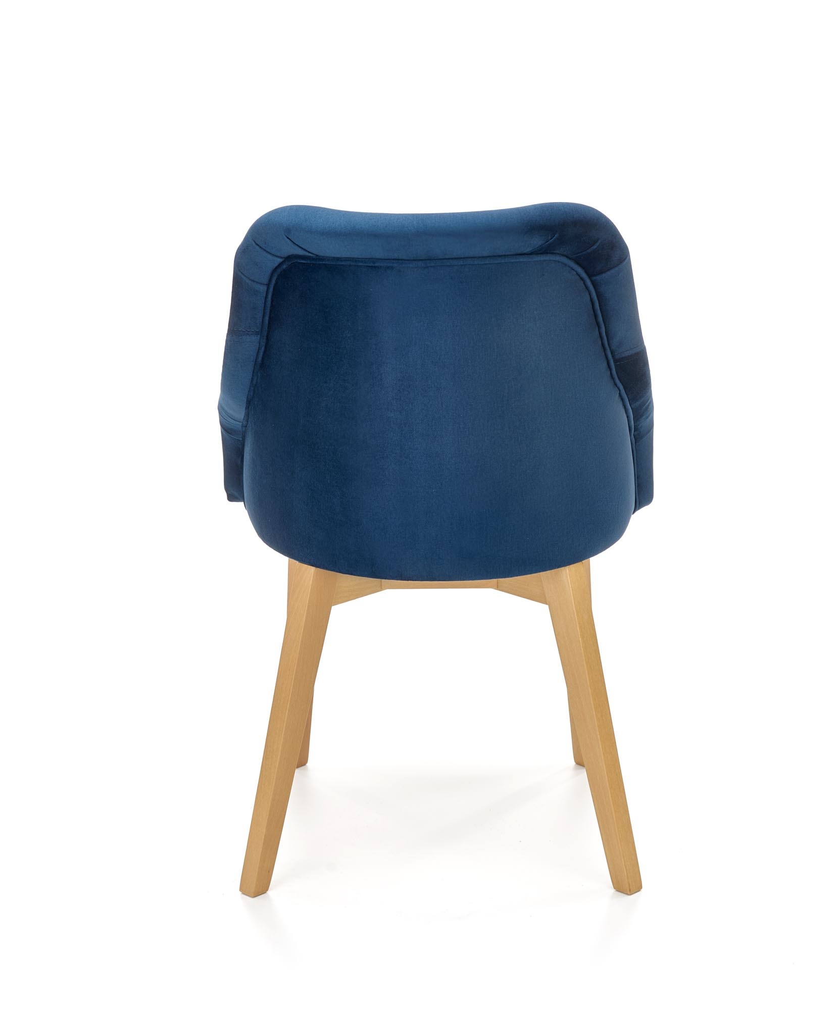TOLEDO - eetkamerstoel - beukenhout - fluweel - marineblauw