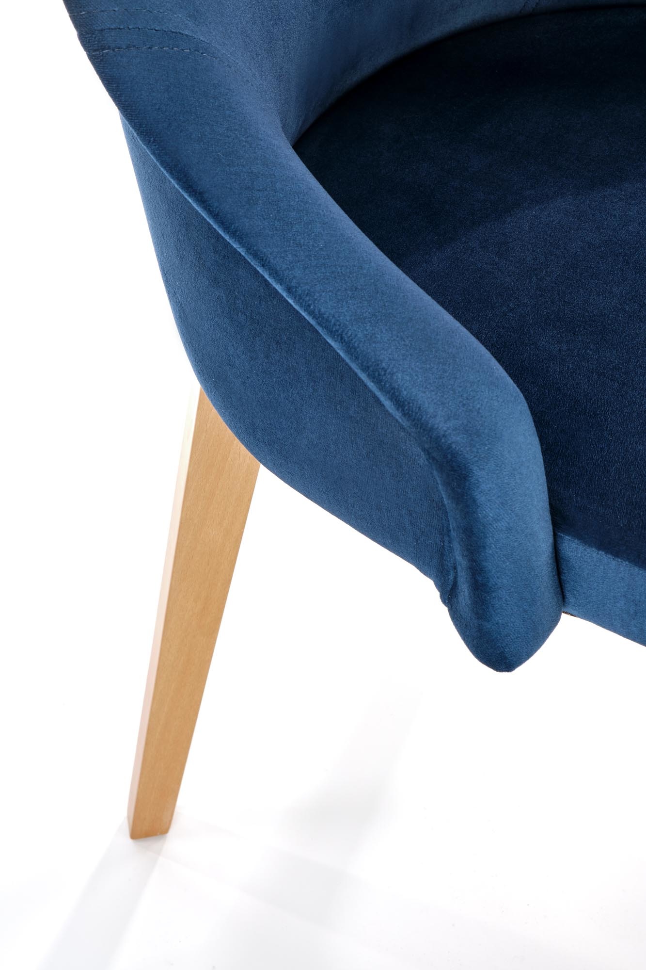 TOLEDO - eetkamerstoel - beukenhout - fluweel - marineblauw