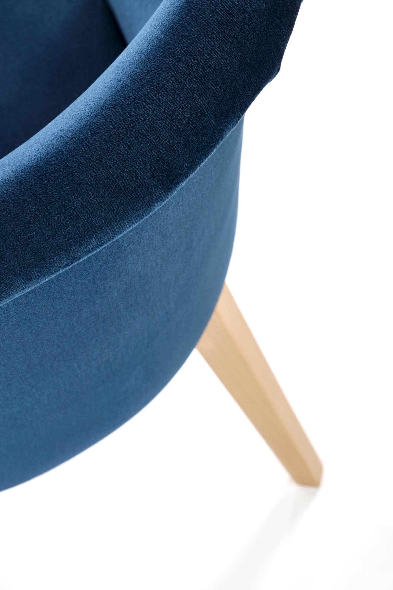 TOLEDO - eetkamerstoel - beukenhout - fluweel - marineblauw