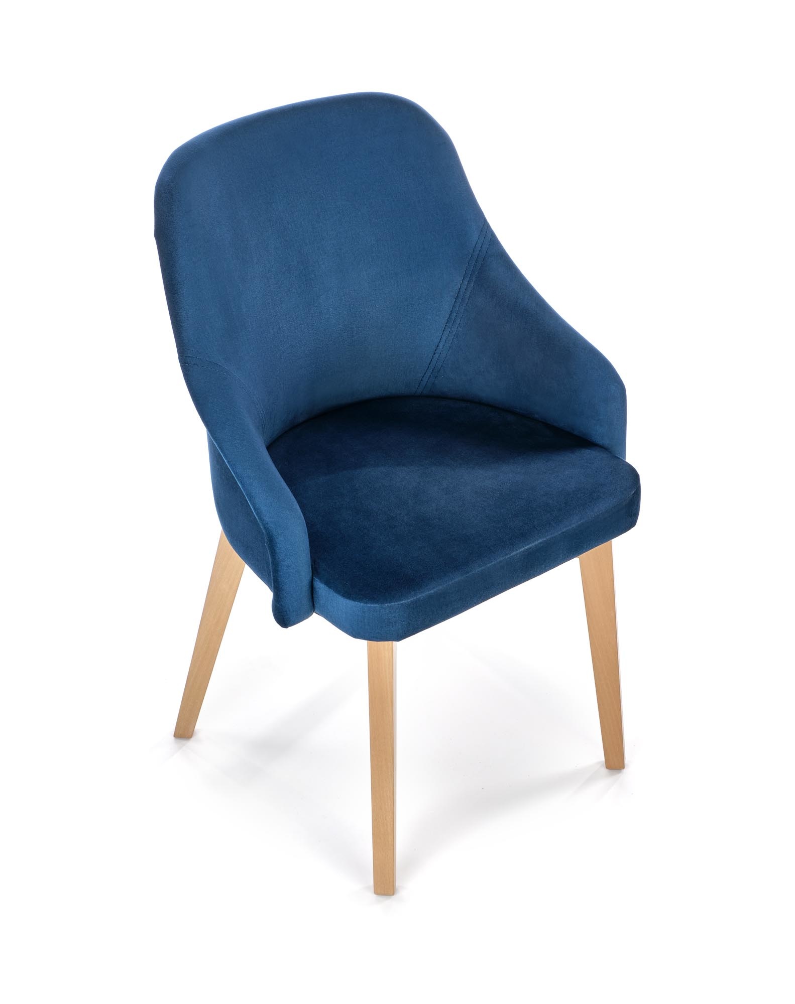 TOLEDO - eetkamerstoel - beukenhout - fluweel - marineblauw