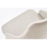 TOLEDO - eetkamerstoel - beukenhout - stof - beige