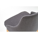 TOLEDO - eetkamerstoel - beukenhout - stof - grijs