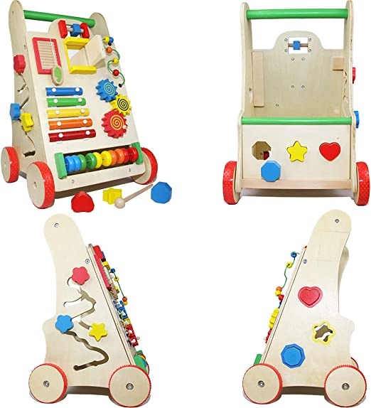 Educatieve loopwagen - 51x33x31cm - Multifunctioneel - Multicolor