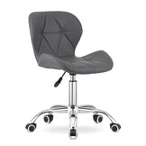 Fauteuil bureaudraaistoel - 48x36 cm - Gewatteerd eco-leer - Zwart
