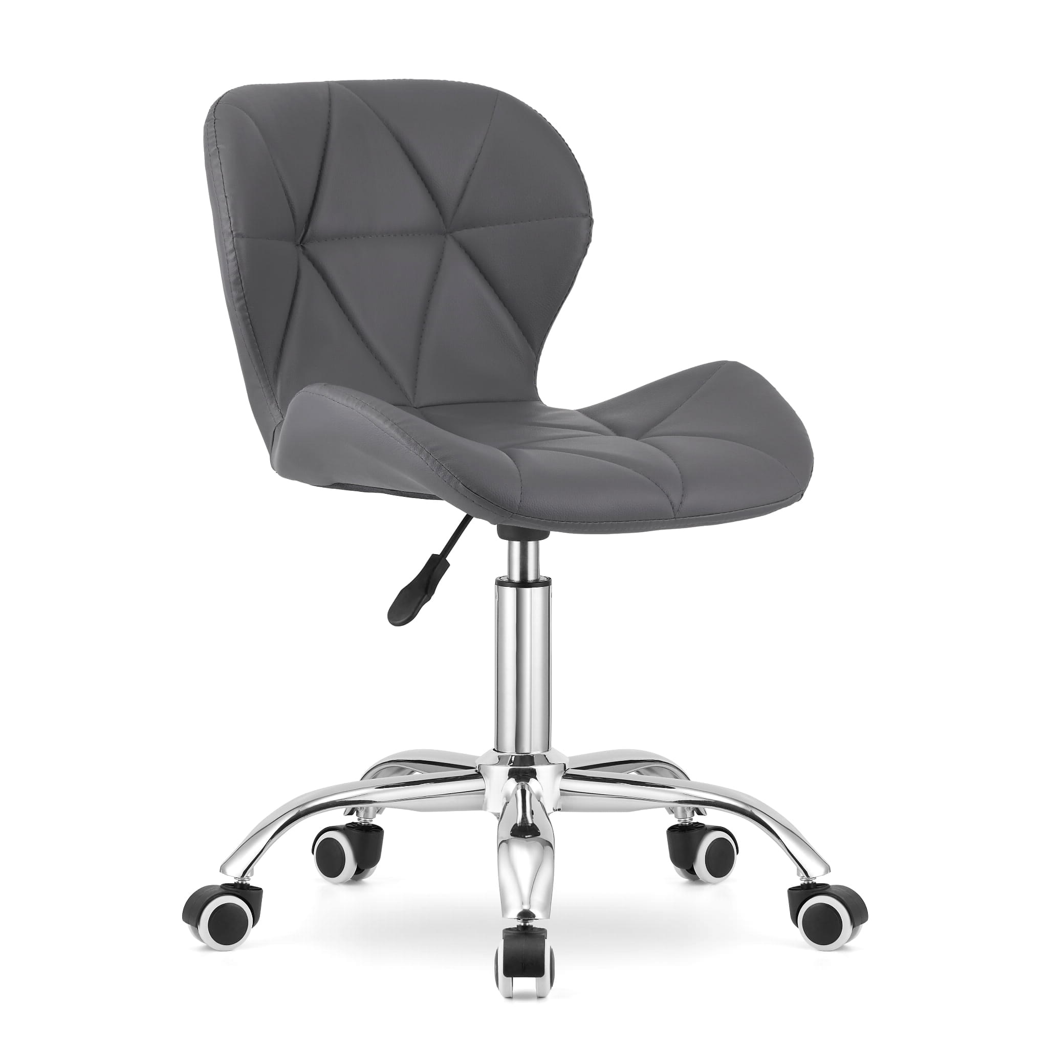 Fauteuil bureaudraaistoel - 48x36 cm - Gewatteerd eco-leer - Zwart