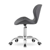 Fauteuil bureaudraaistoel - 48x36 cm - Gewatteerd eco-leer - Zwart