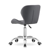 Fauteuil bureaudraaistoel - 48x36 cm - Gewatteerd eco-leer - Zwart